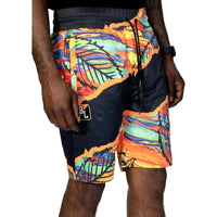 BLAC LEAF: Lava AOP Nylon Shorts 101