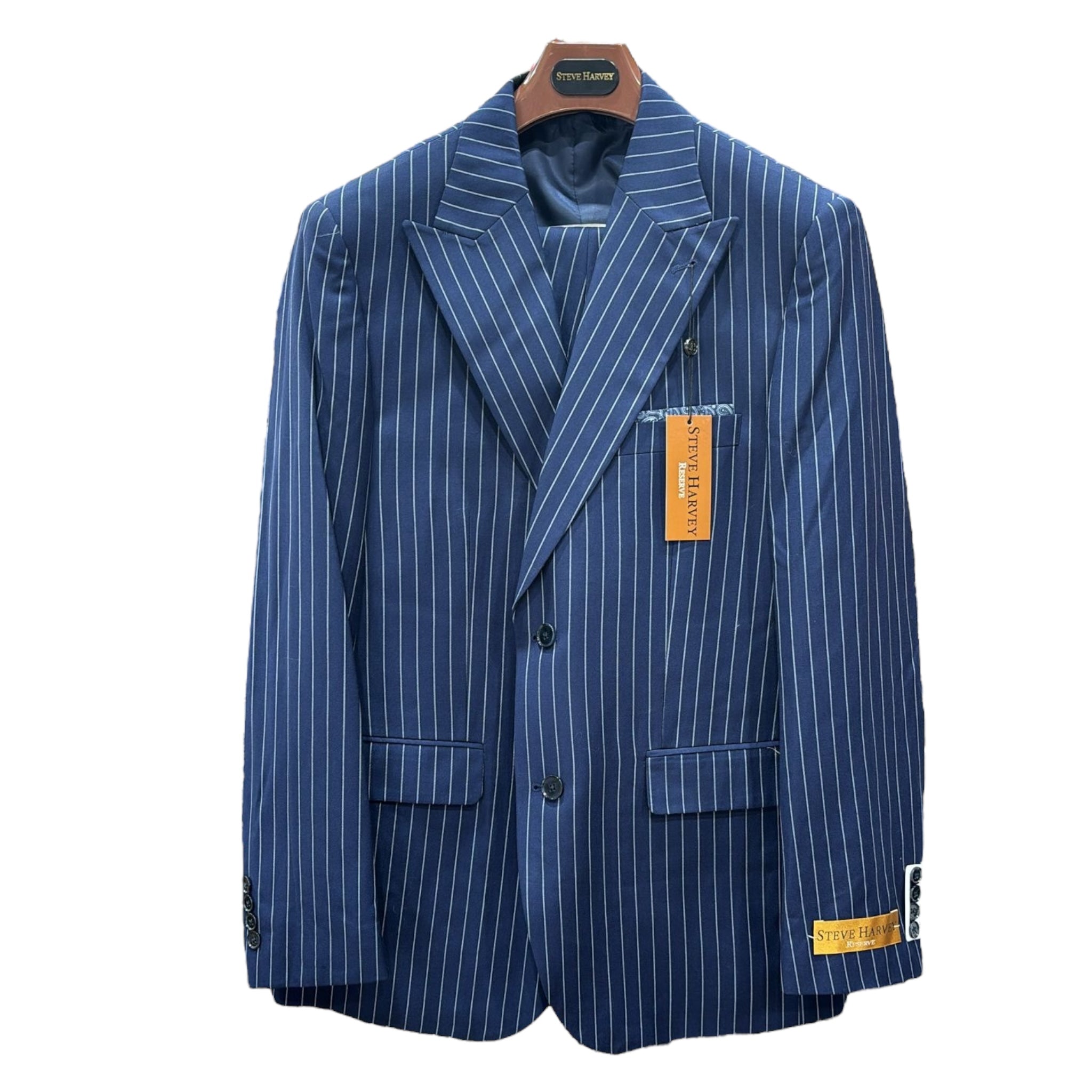 STEVE HARVEY: 3PC. SUIT. 224005SHS Navy / 52R