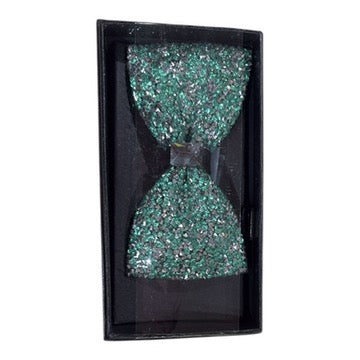Light Green/Silver Crystal Bow Tie