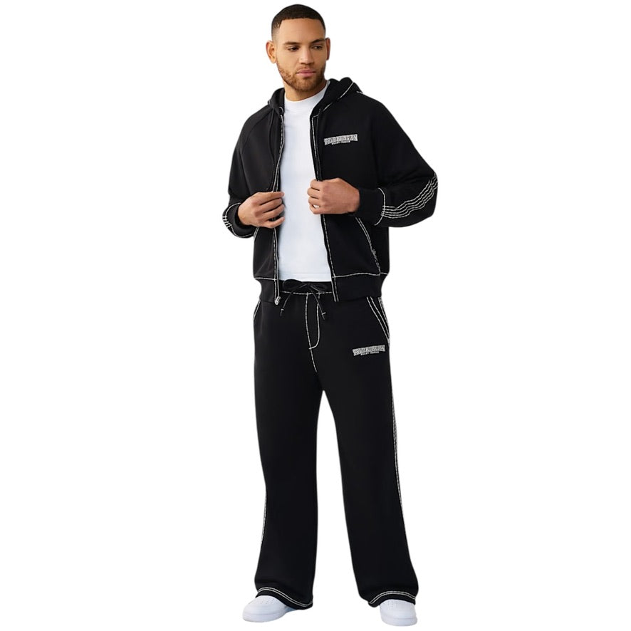 TRUE RELIGION: Super T baggy Zip Up Sweatset