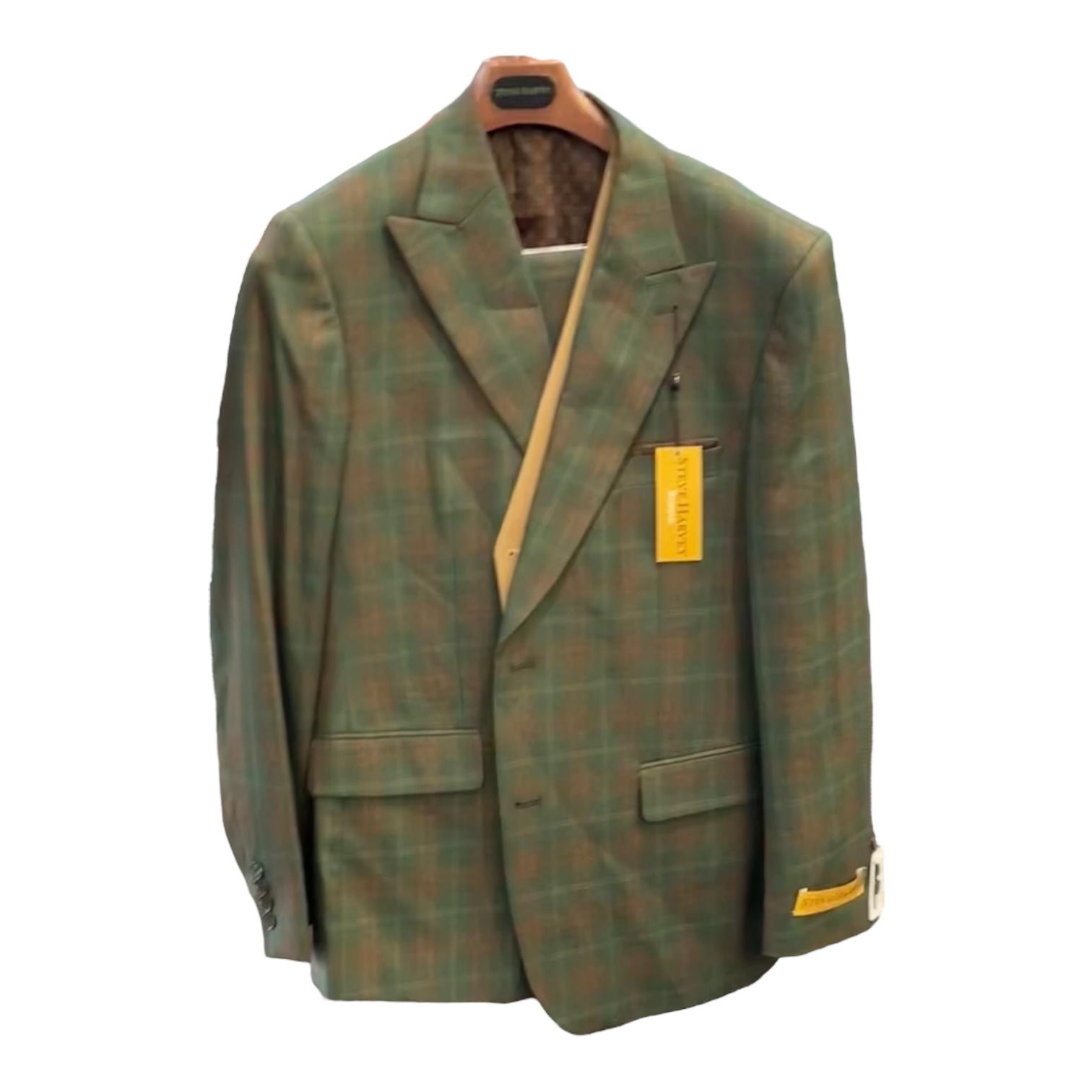 STEVE HARVEY:  Plaid 3PC. SUIT. 225814SHS