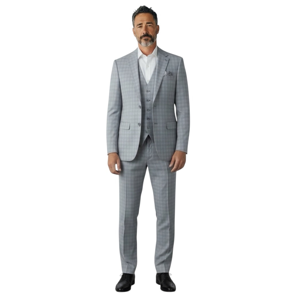 STACY ADAMS: Plaid 3pc. Modern Fit JR-729571-08