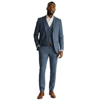 NOAH JOHN: Solid 3pc Slim Suit DK