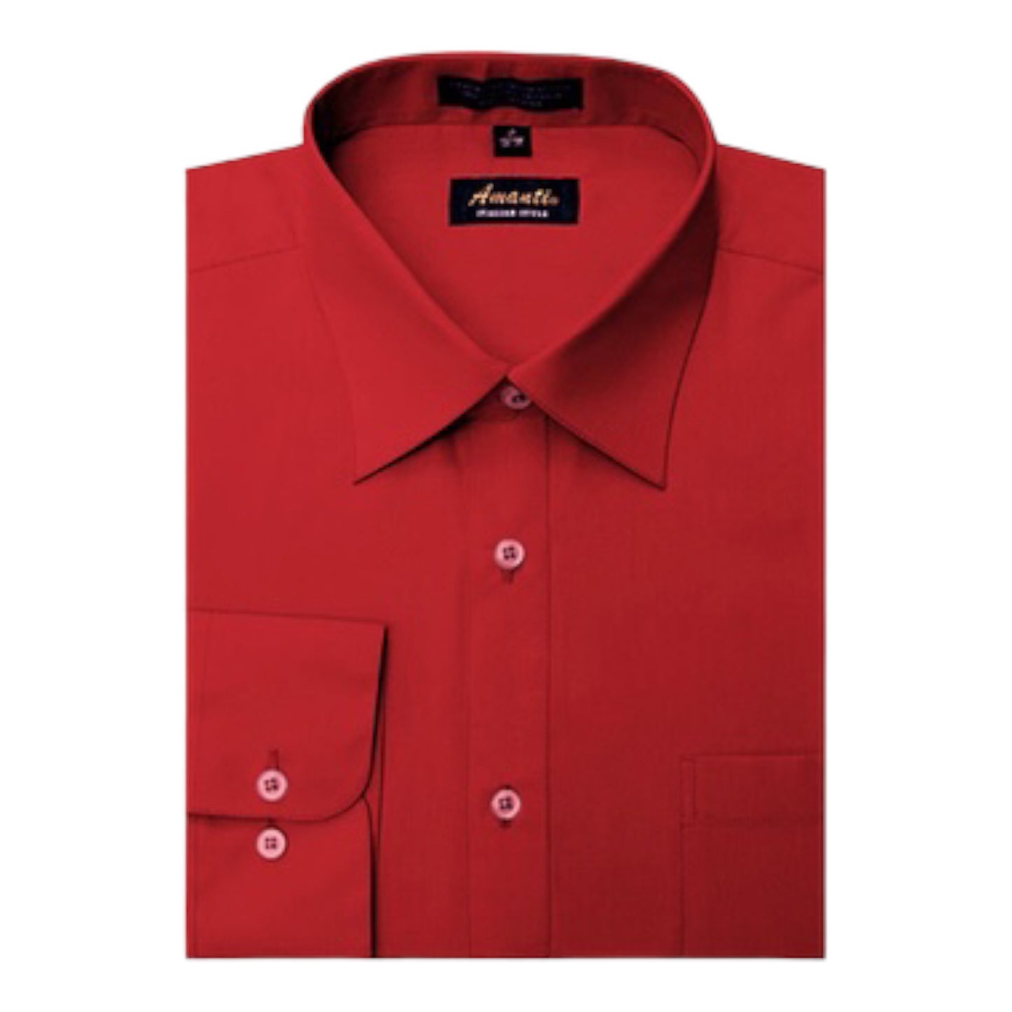 AMANTI: Slim Dress Shirt Red