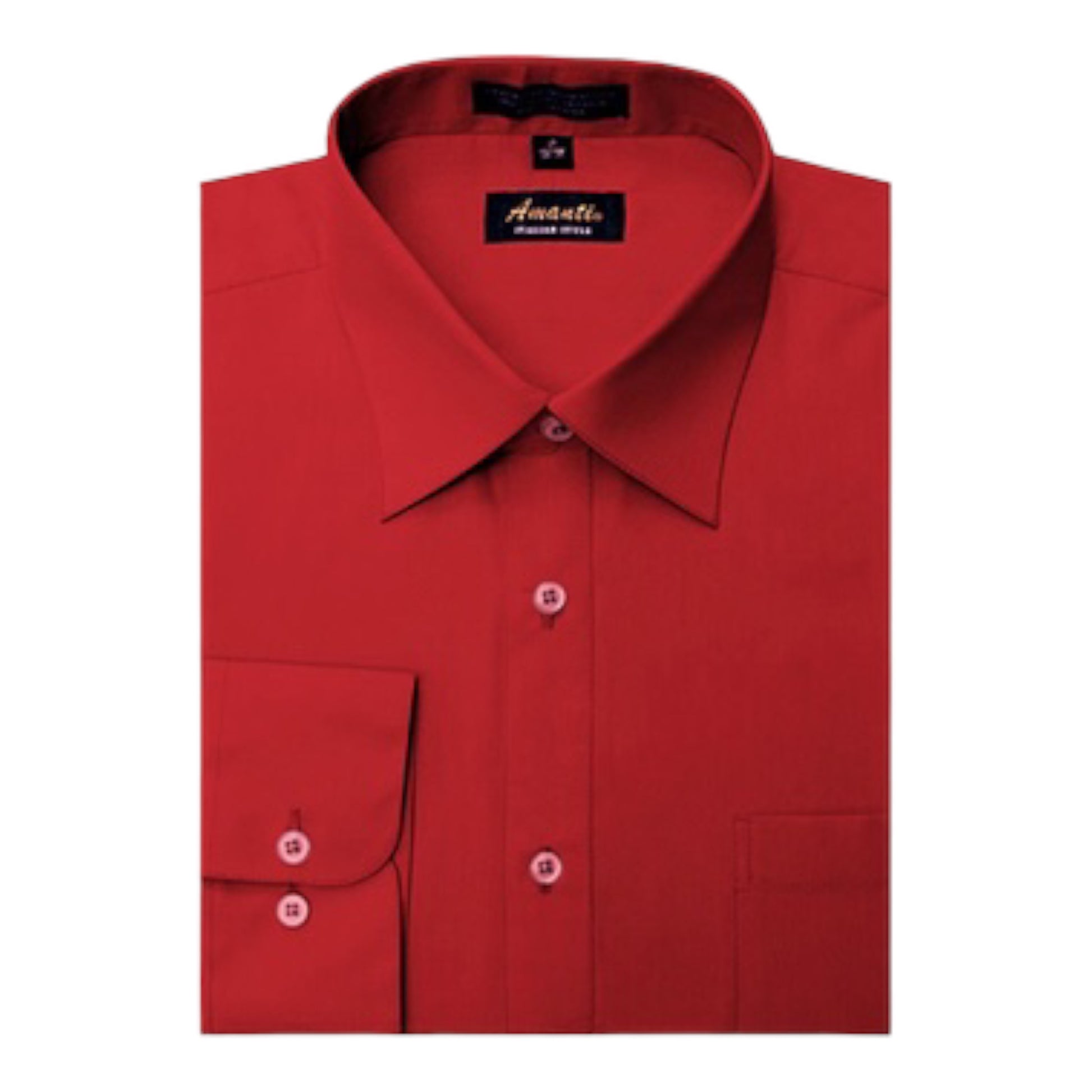 amanti dress shirts Amanti CL1009-15 1-2x32-33 Amanti Mens Wrinkle Free Burgundy Dress Shirt