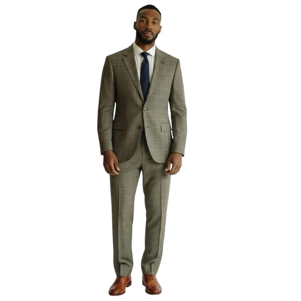 Michael Kors: 2pc. Windowpane Modern Fit Suit KDW0730