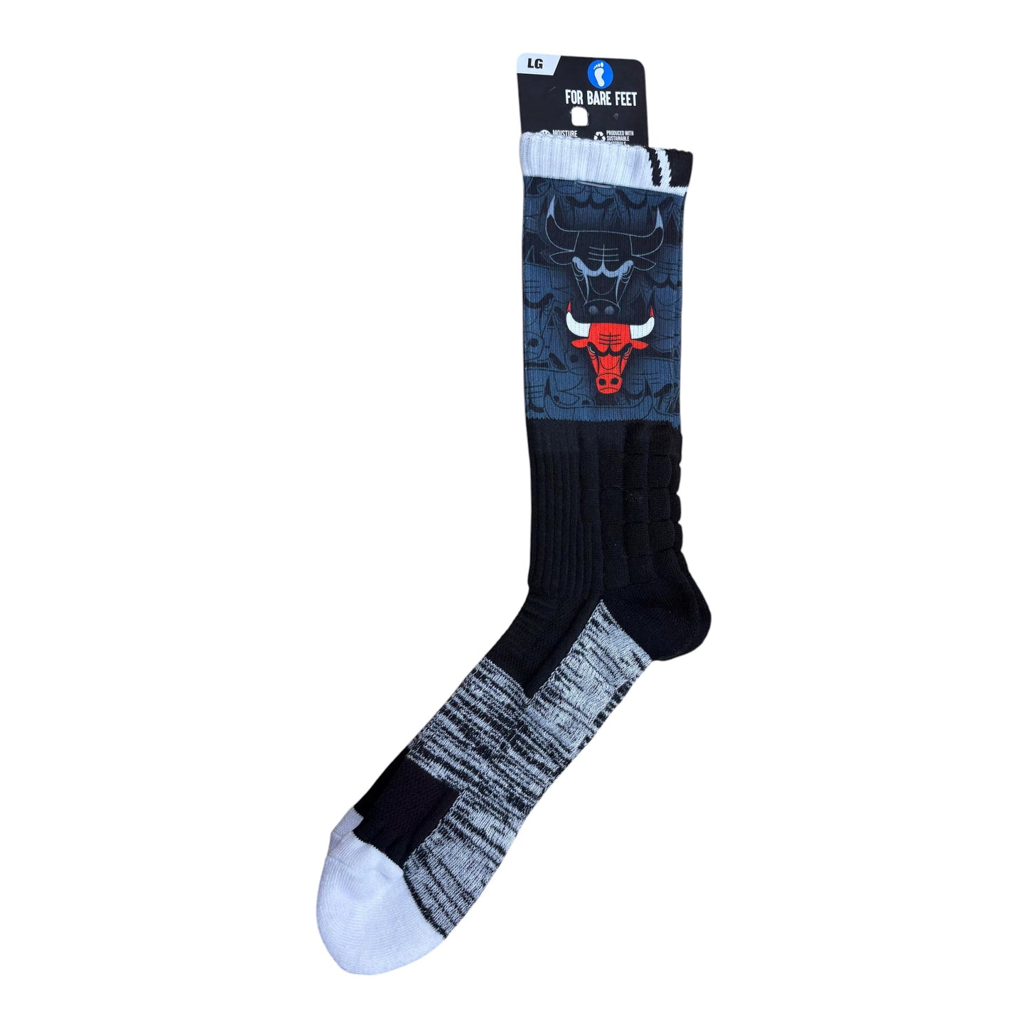 FOR BARE FEET: CHICAGO BULLS BLACK OUT SOCKS