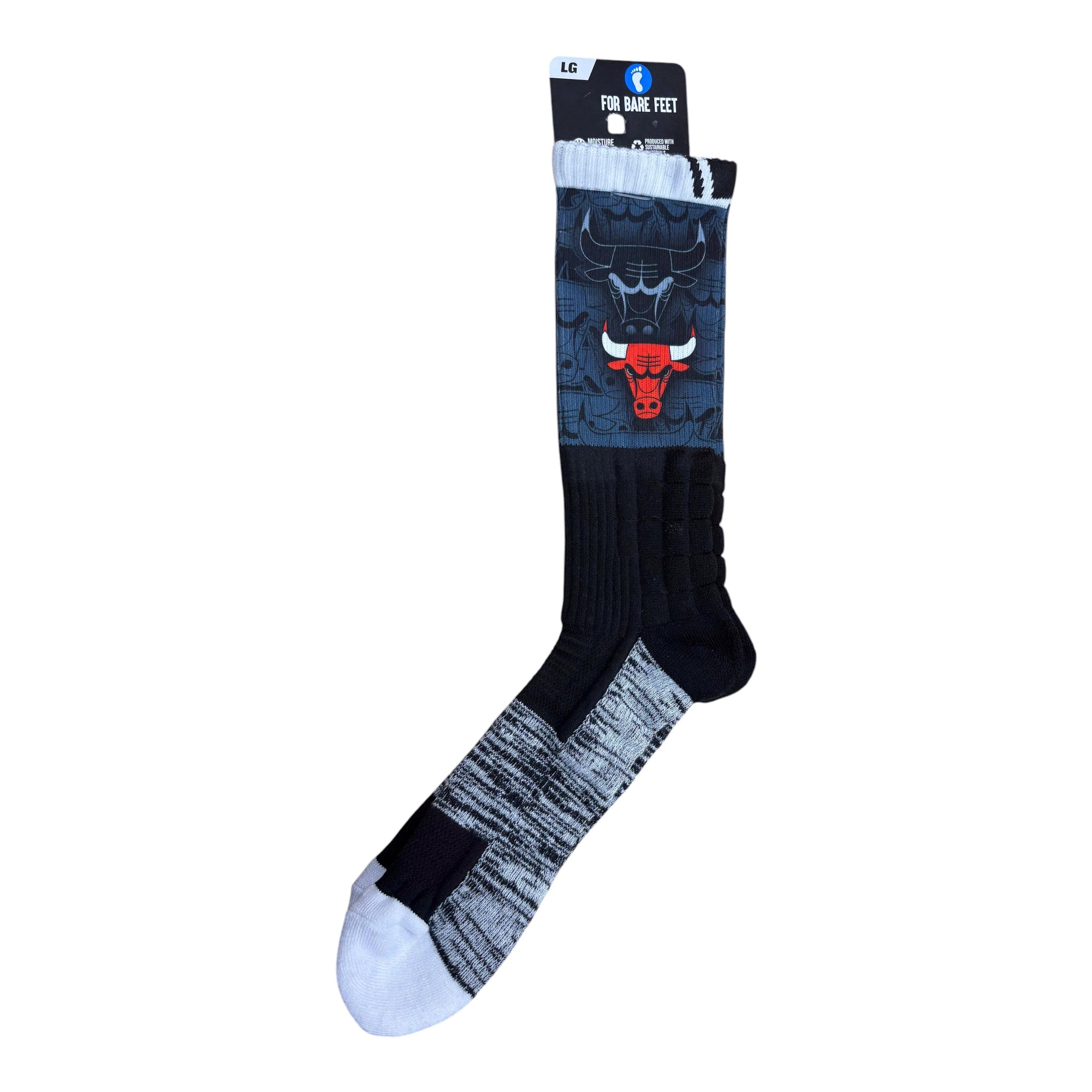 FOR BARE FEET: CHICAGO BULLS BLACK OUT SOCKS