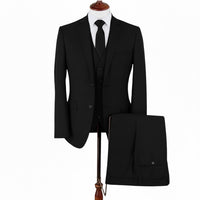 NOAH JOHN: Solid 3pc Slim Suit DK