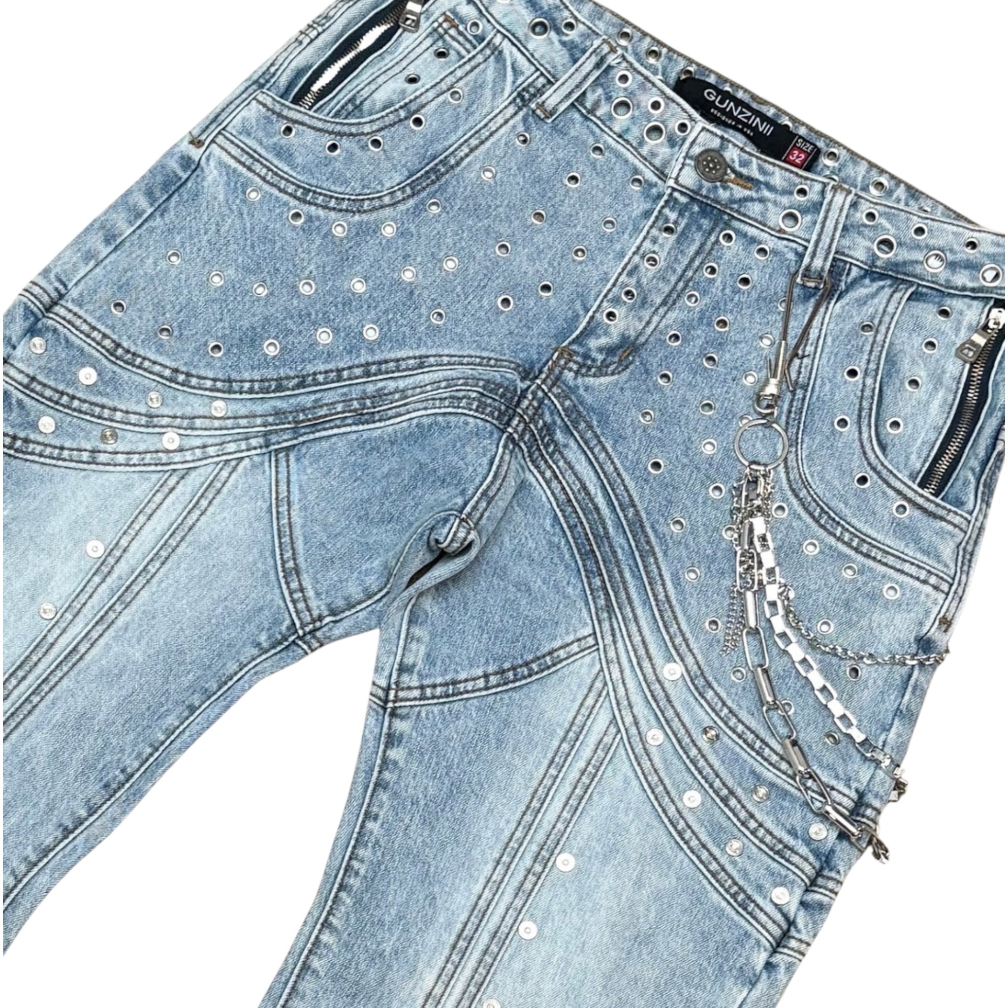 GUNZINII: Detailed Baggy Denim GZ594 – On Time Fashions
