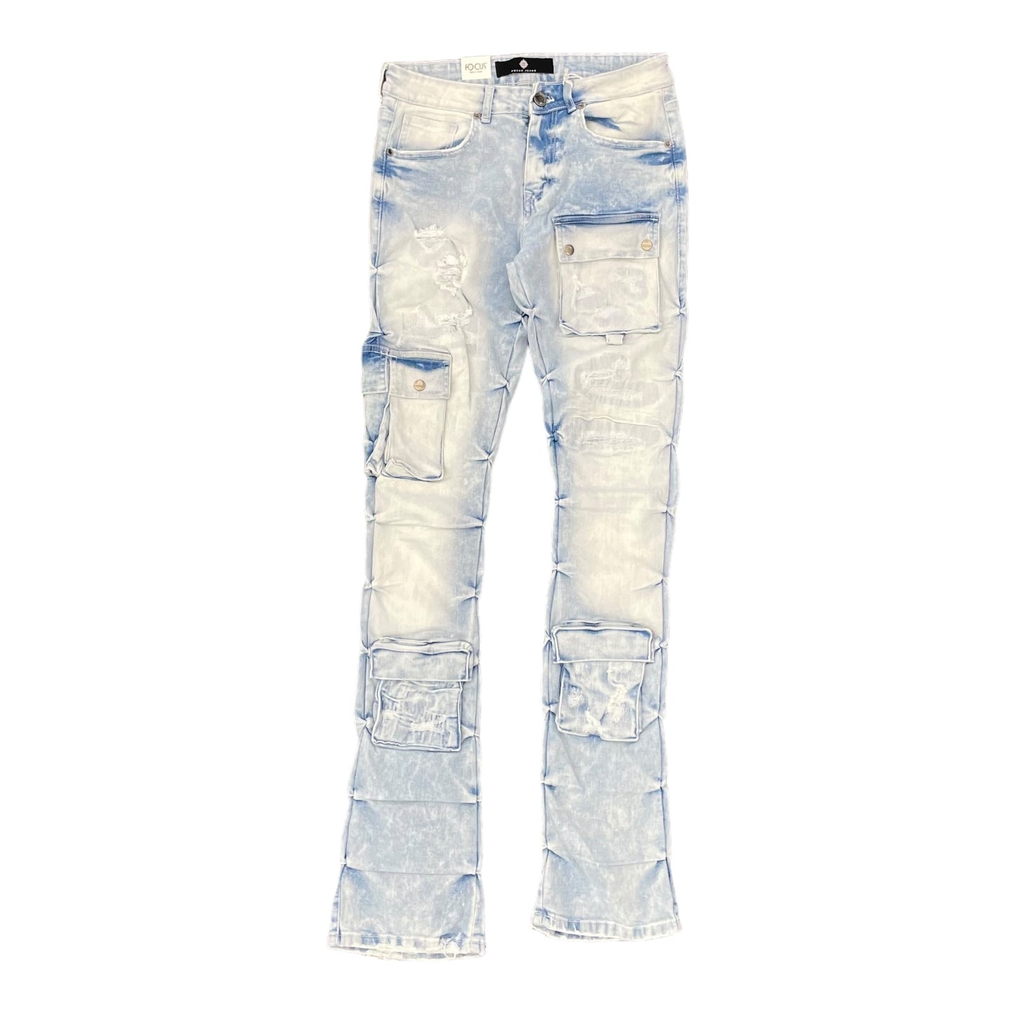 FOCUS: Distressed Stacked Denim 5226