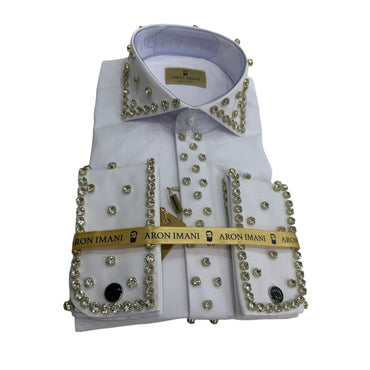 ARON IMANI: Embellished Dress Shirt MQ1223