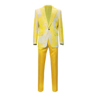 BAROCCO: Crystal Checkered Slim 2pc Suit SBS446