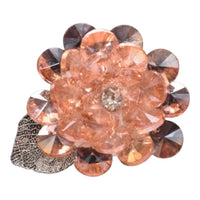 CRYSTAL FLOWER LAPEL PINS