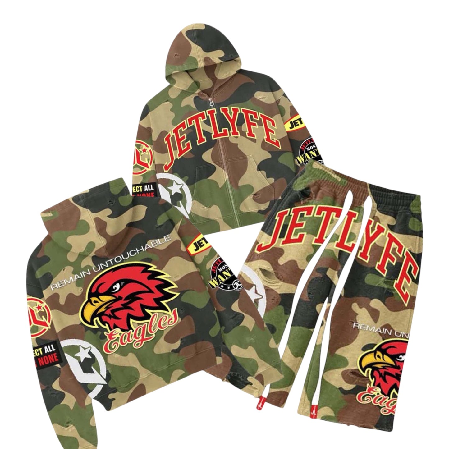 JET LYFE: Eageles Sweatshort Set JL090/JL091
