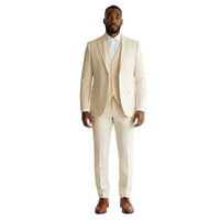 NOAH JOHN: Solid 3pc Slim Suit DK