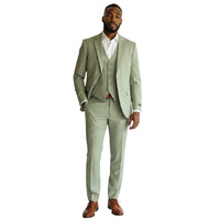 NOAH JOHN: Solid 3pc Slim Suit DK