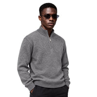 JASPER CLAY: 1/4 Zip Chenille Sweater JSC-508