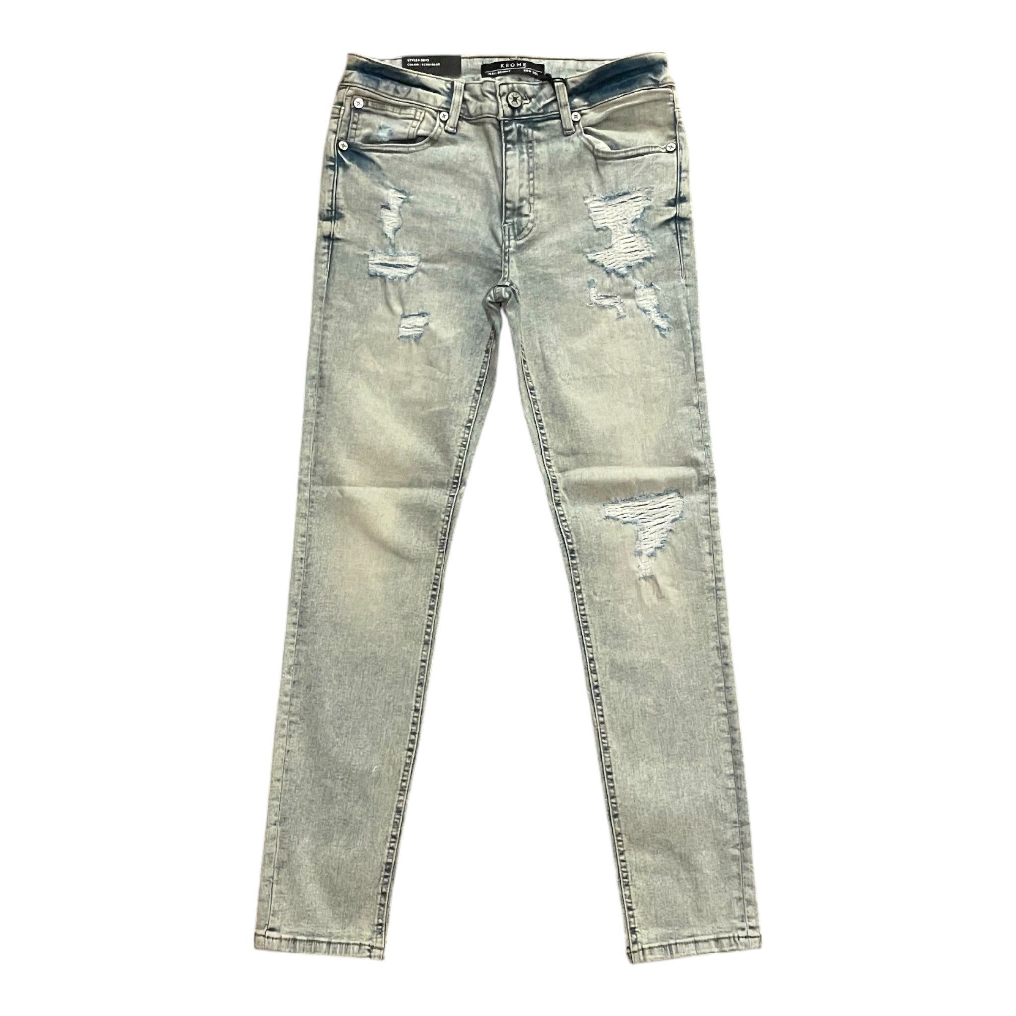 KROME: Rip Skinny Jeans KR-3015