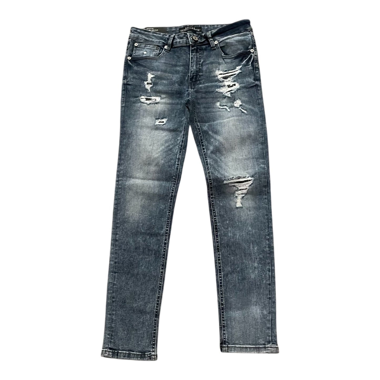 KROME: Rip Skinny Jeans KR-3015