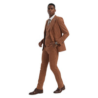 STACY ADAMS: Houndstooth 3pc. Hybrid Suit SM164H1