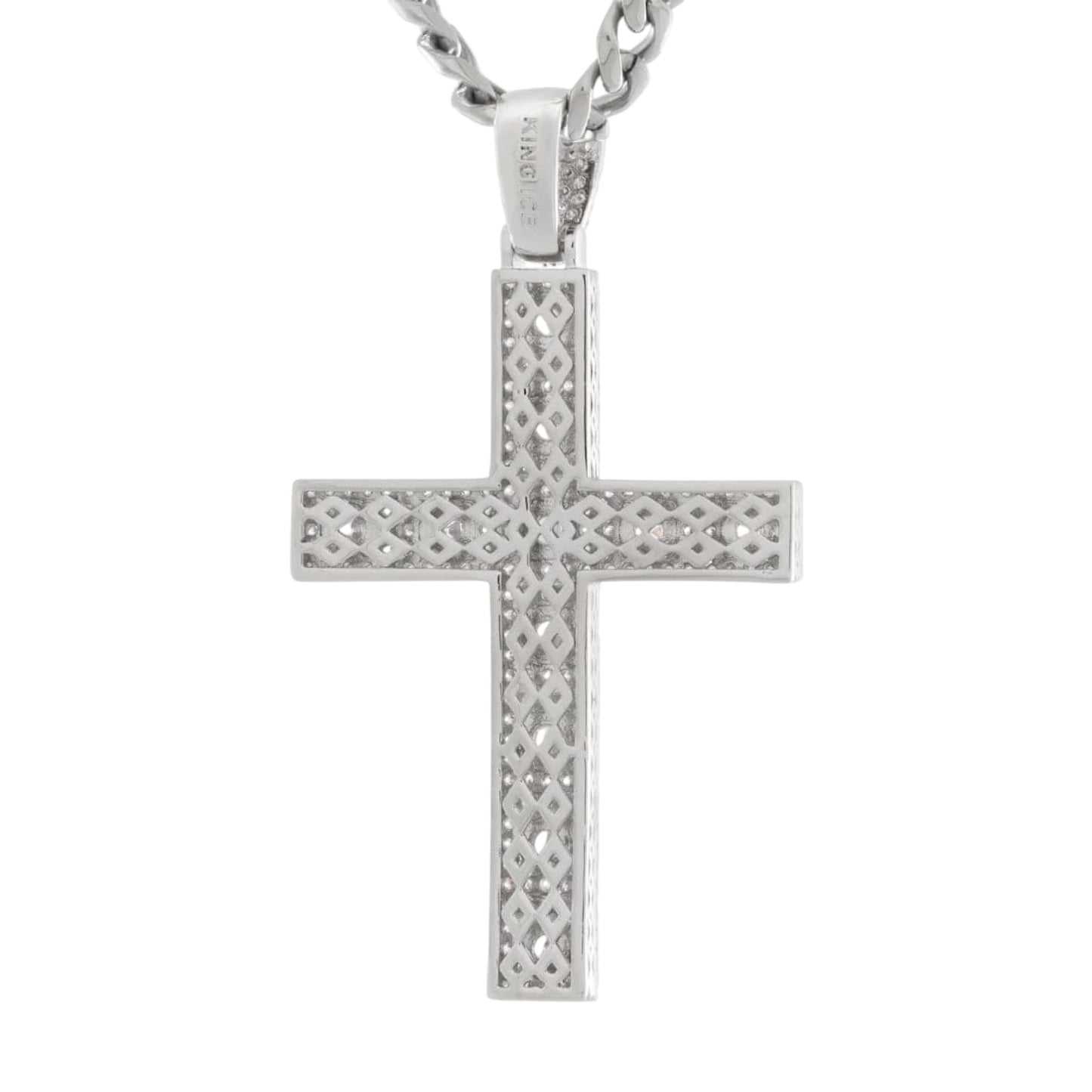 KING ICE: Cross of Centrality Necklace