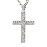 KING ICE: Cross of Centrality Necklace
