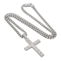 KING ICE: Cross of Centrality Necklace