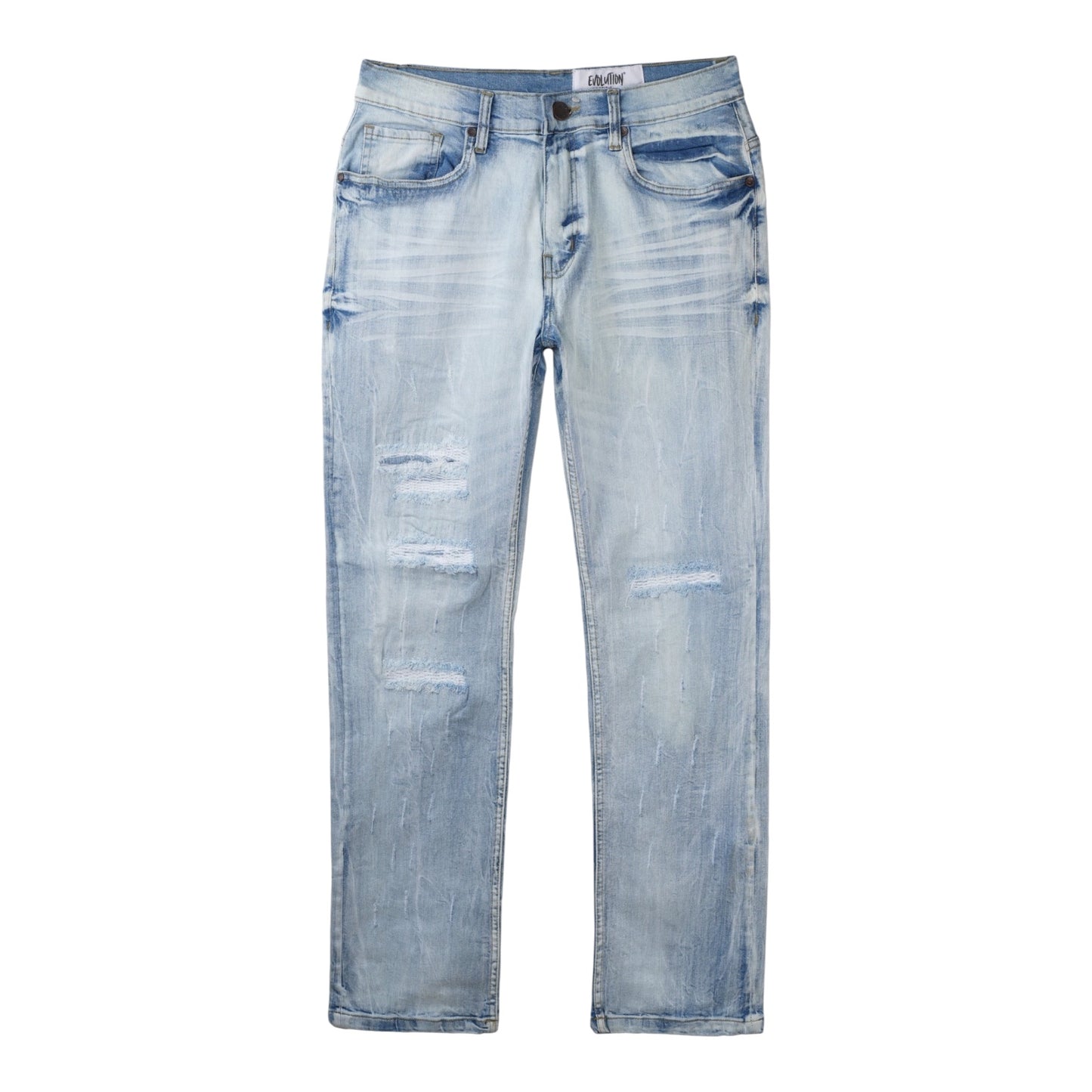 EVOLUTION: BOYS Distressed Straight Leg Denim 330482