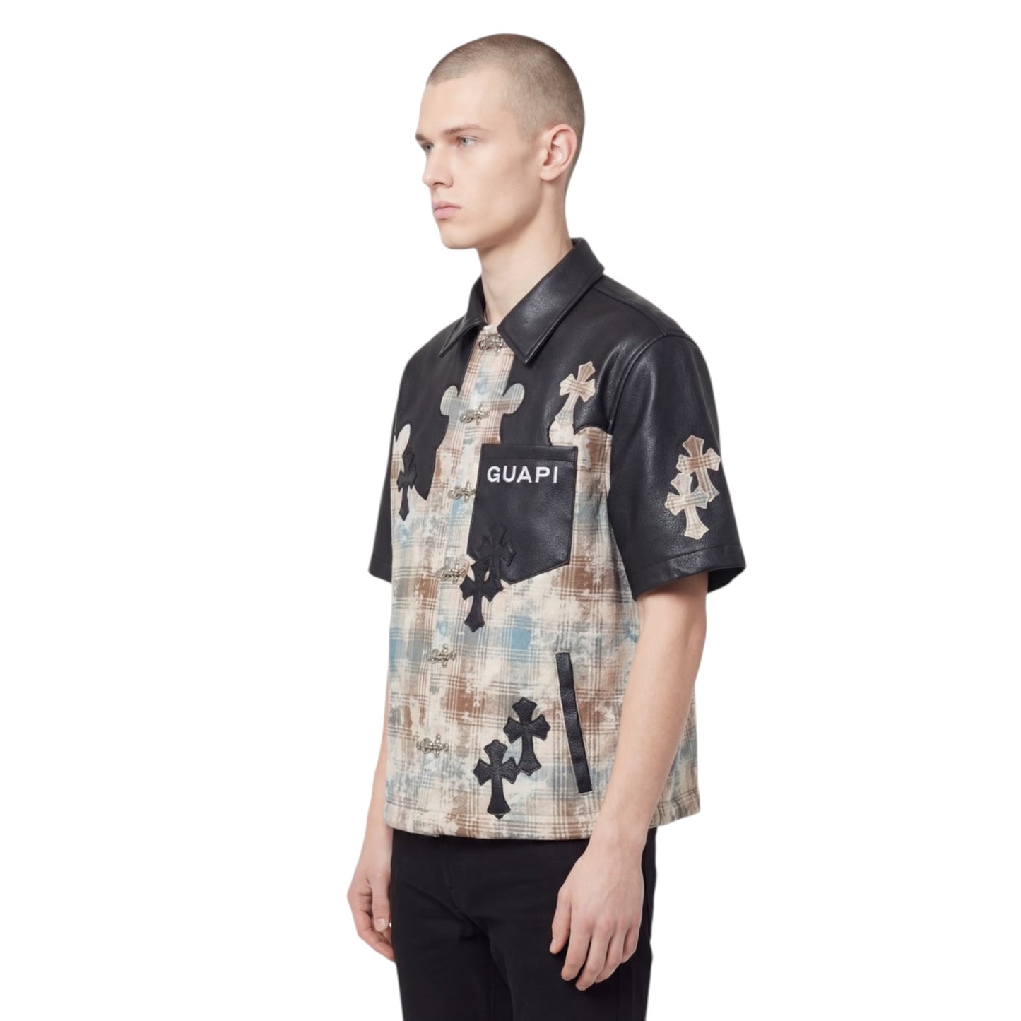 GUAPI: Cross Patch Button Down