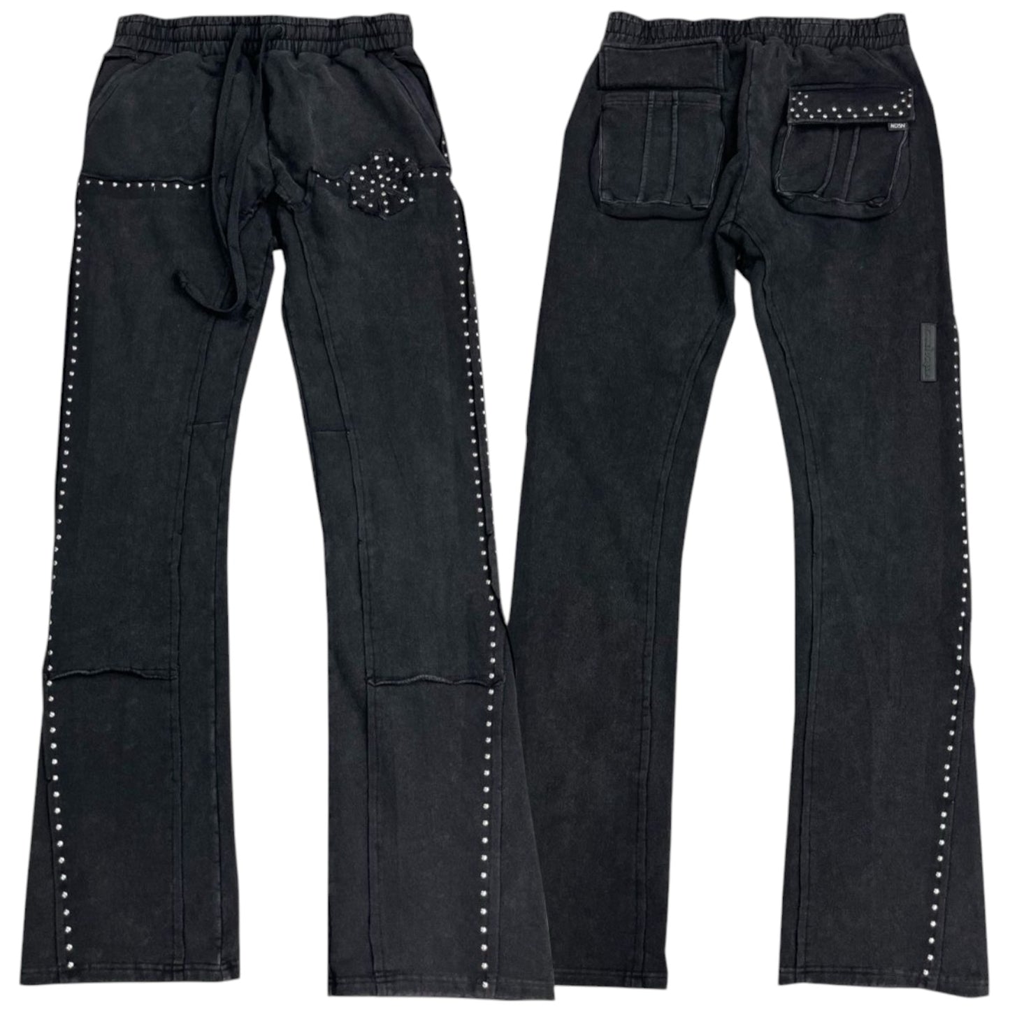 HUDSON: Studded Fleece Flair Jogger Set