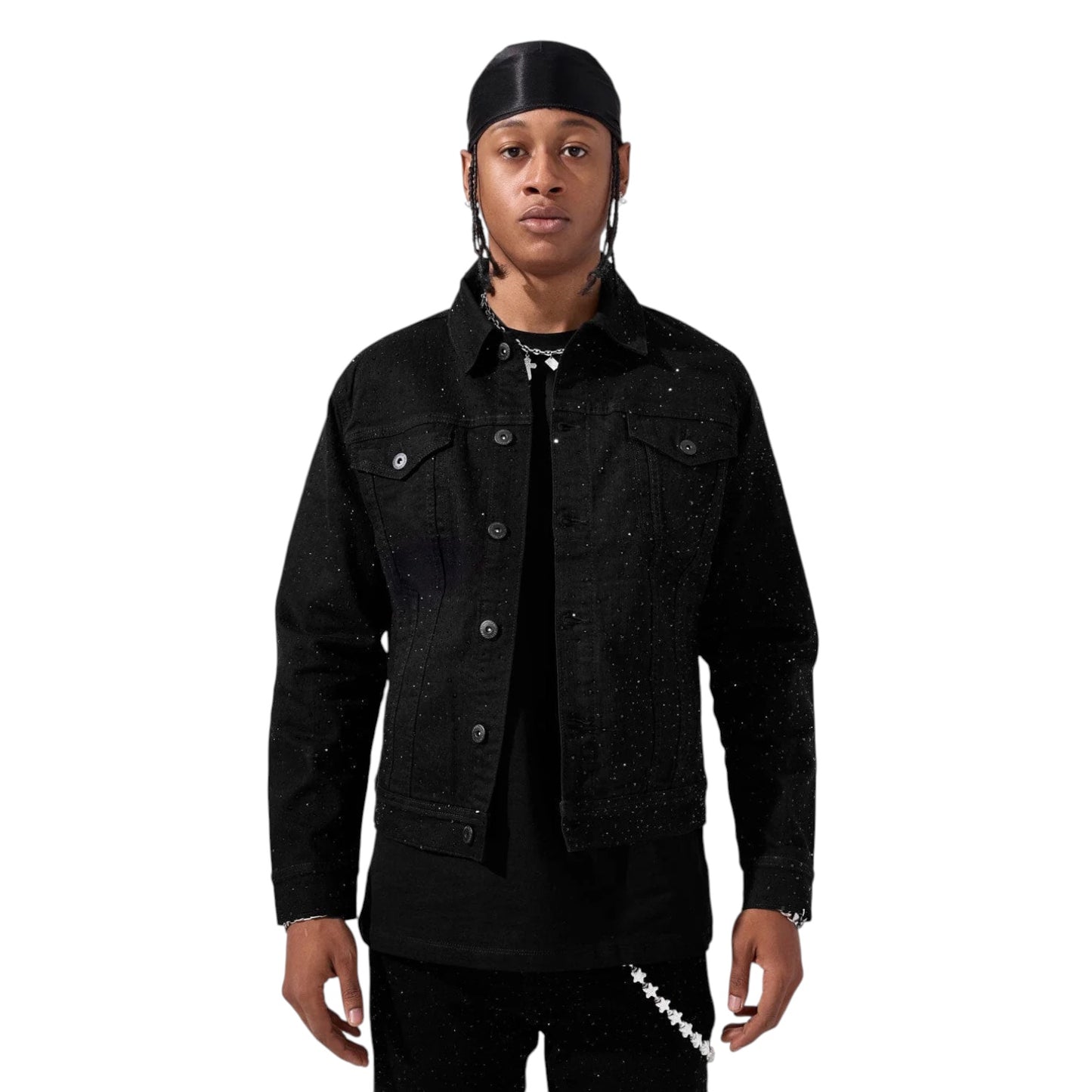 JORDAN CRAIG: Magic City Crystal Denim Jacket JJ2340