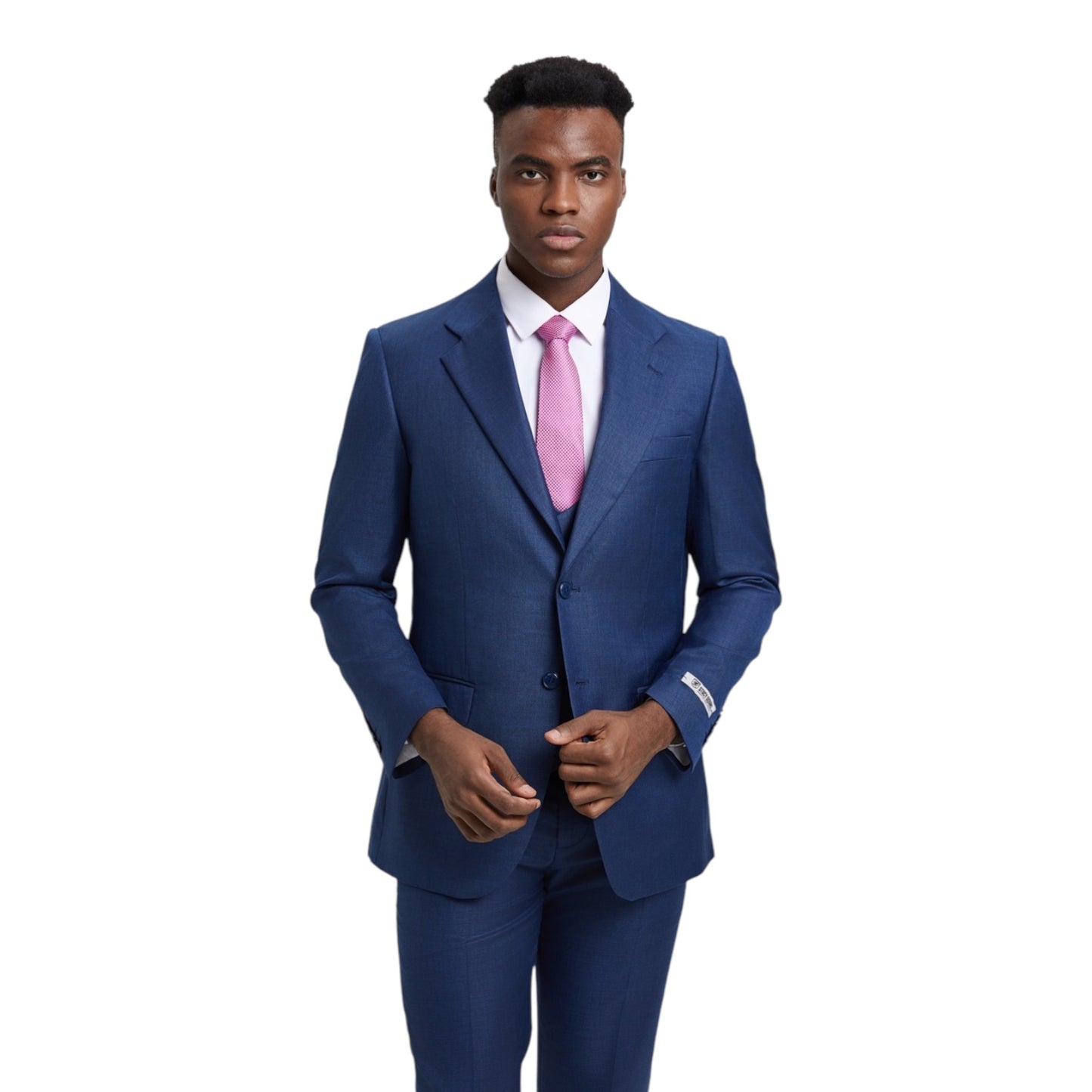 STACY ADAMS: Sharkskin 3 Piece Modern Fit Suit SM324