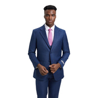 STACY ADAMS: Sharkskin 3 Piece Modern Fit Suit SM324
