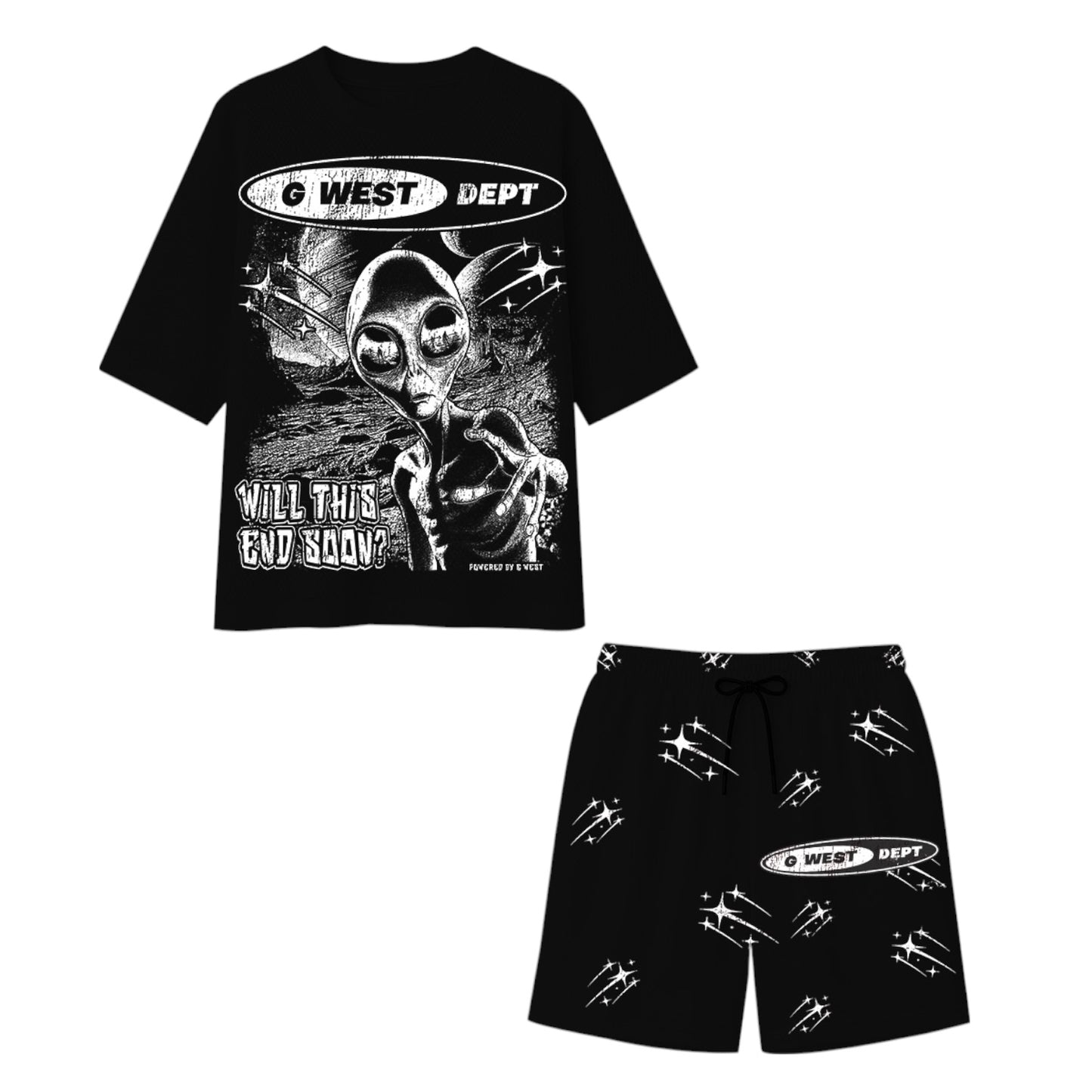 G*WEST: Not My Earth Mesh Short Set 5021