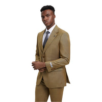 STACY ADAMS: Sharkskin 3 Piece Modern Fit Suit SM324