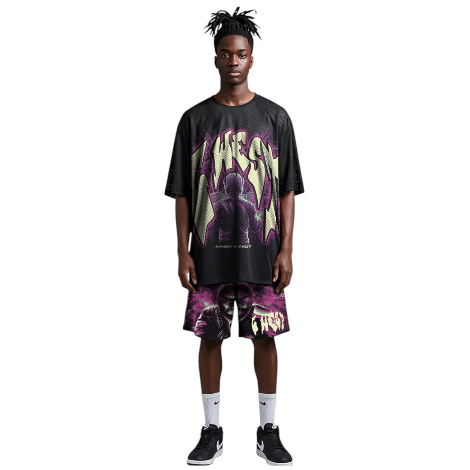 G*WEST: Man In Glow Mesh Short Set 5020