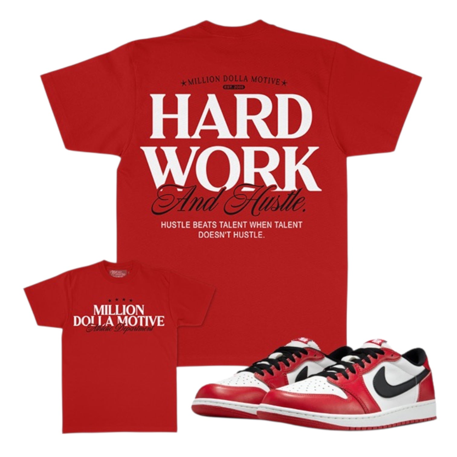 MILLION DOLLA MOTIVE: Hard Work & Hustle SS Tee