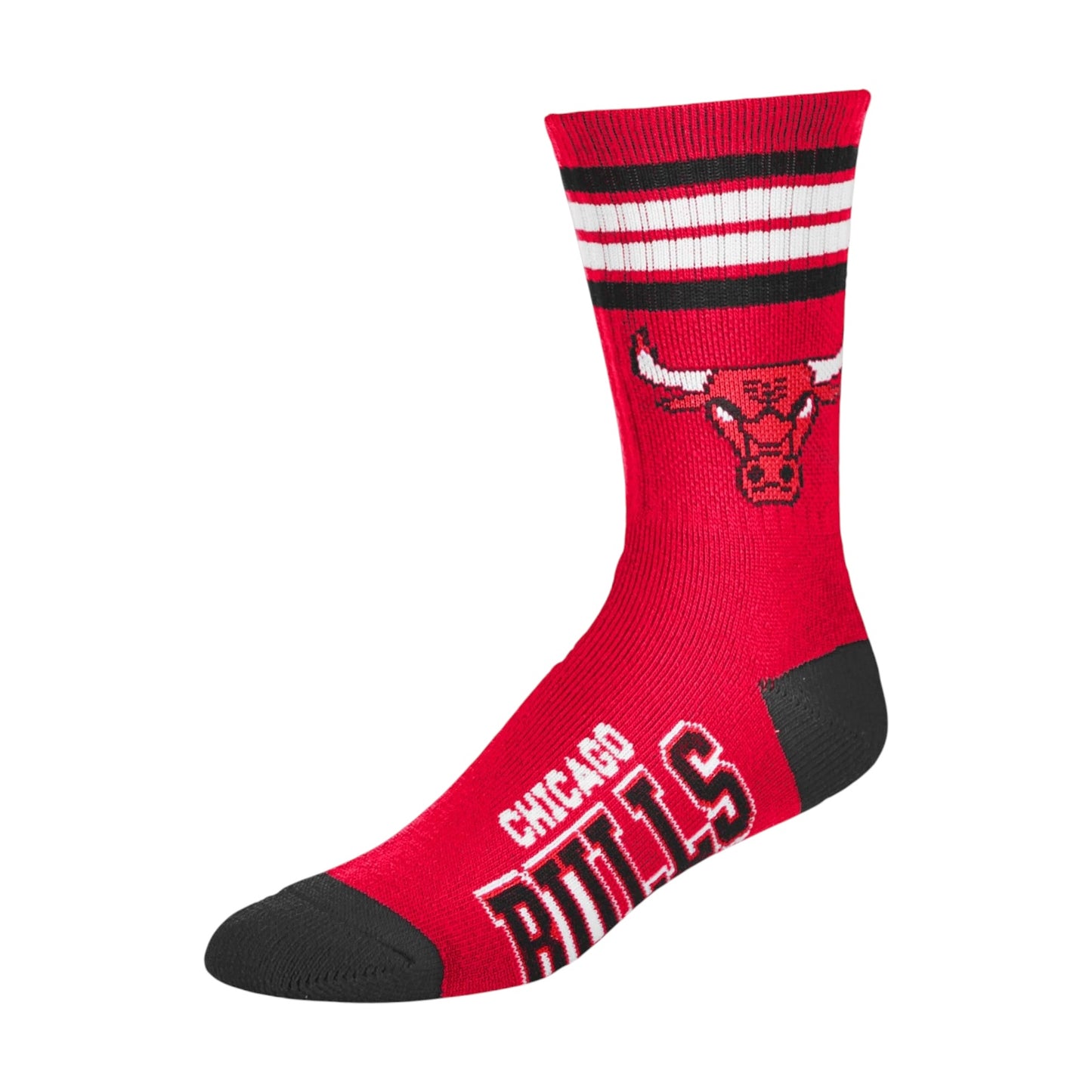 FOR BARE FEET: 4 Stripe Deuce Bulls Socks
