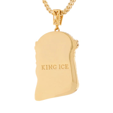 KING ICE: 14K Jesus Necklace