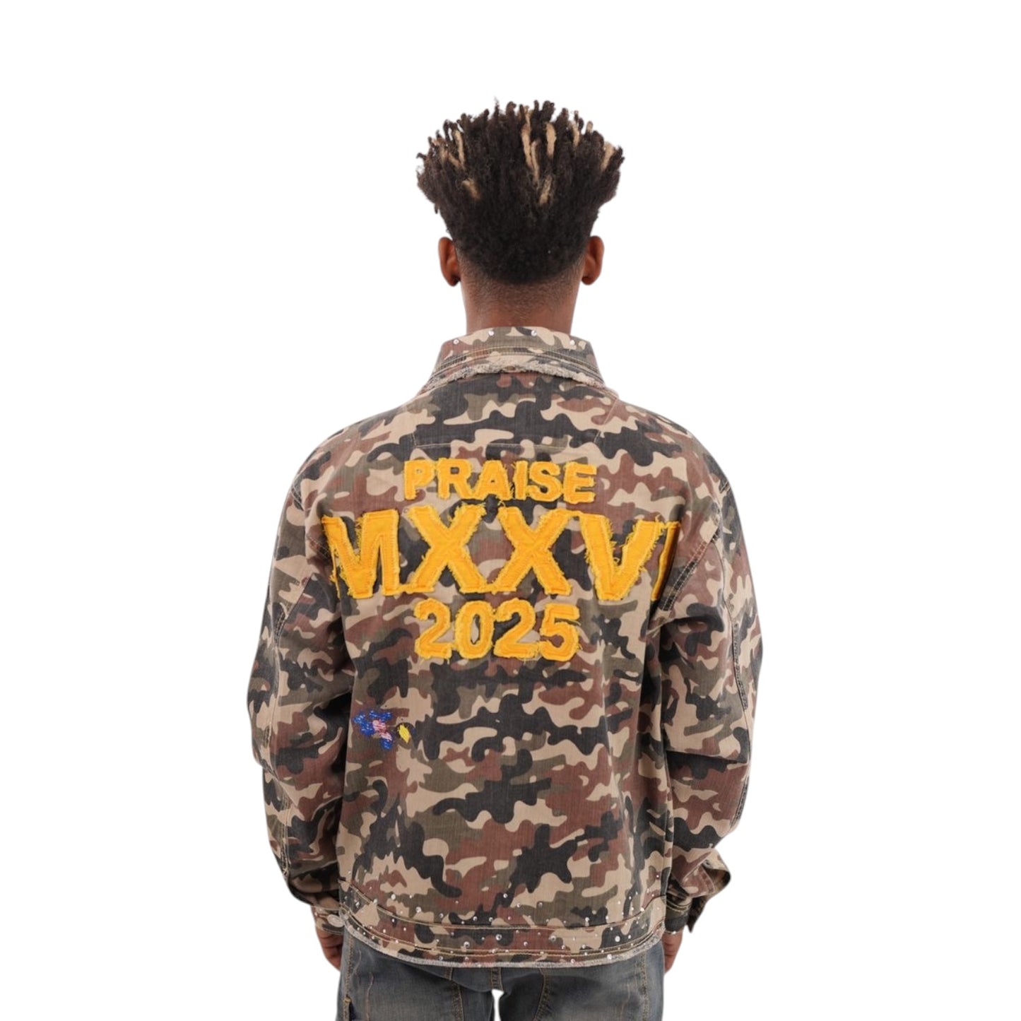 ELITE PREMIUM: Praise Camo Denim Jacket 19464
