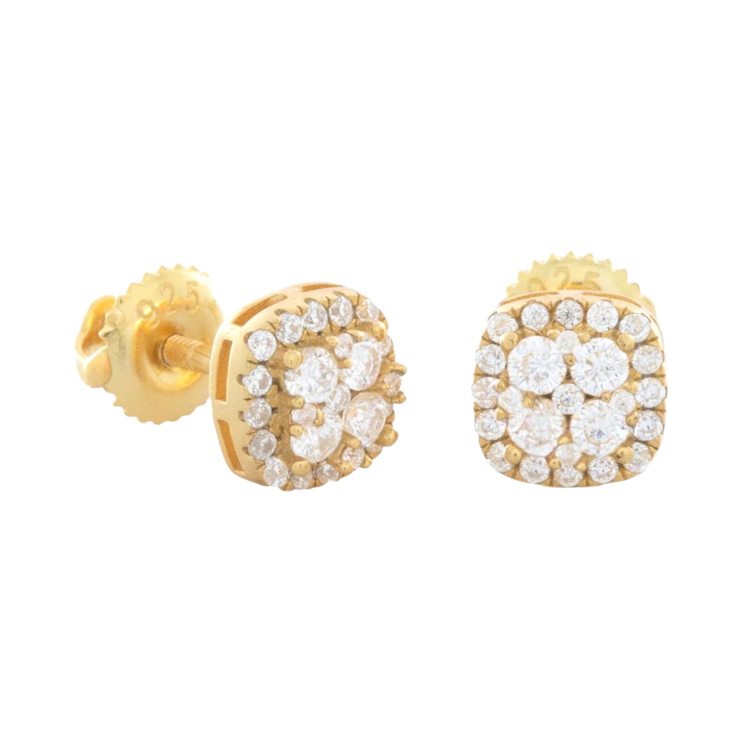 KING ICE: Moissanite Layered Stud Earrings