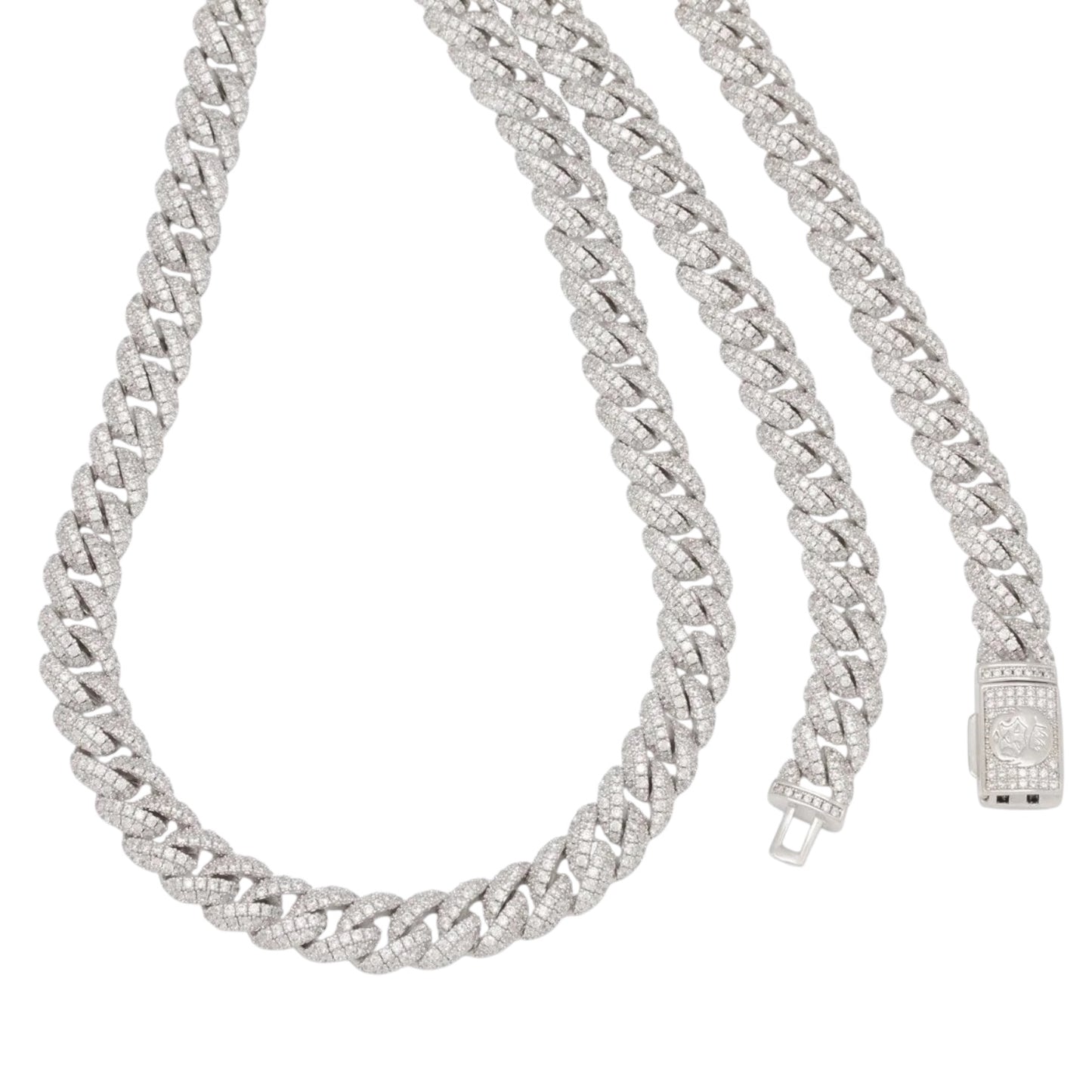 KING ICE: 10mm Iced Miami Cuban Chain