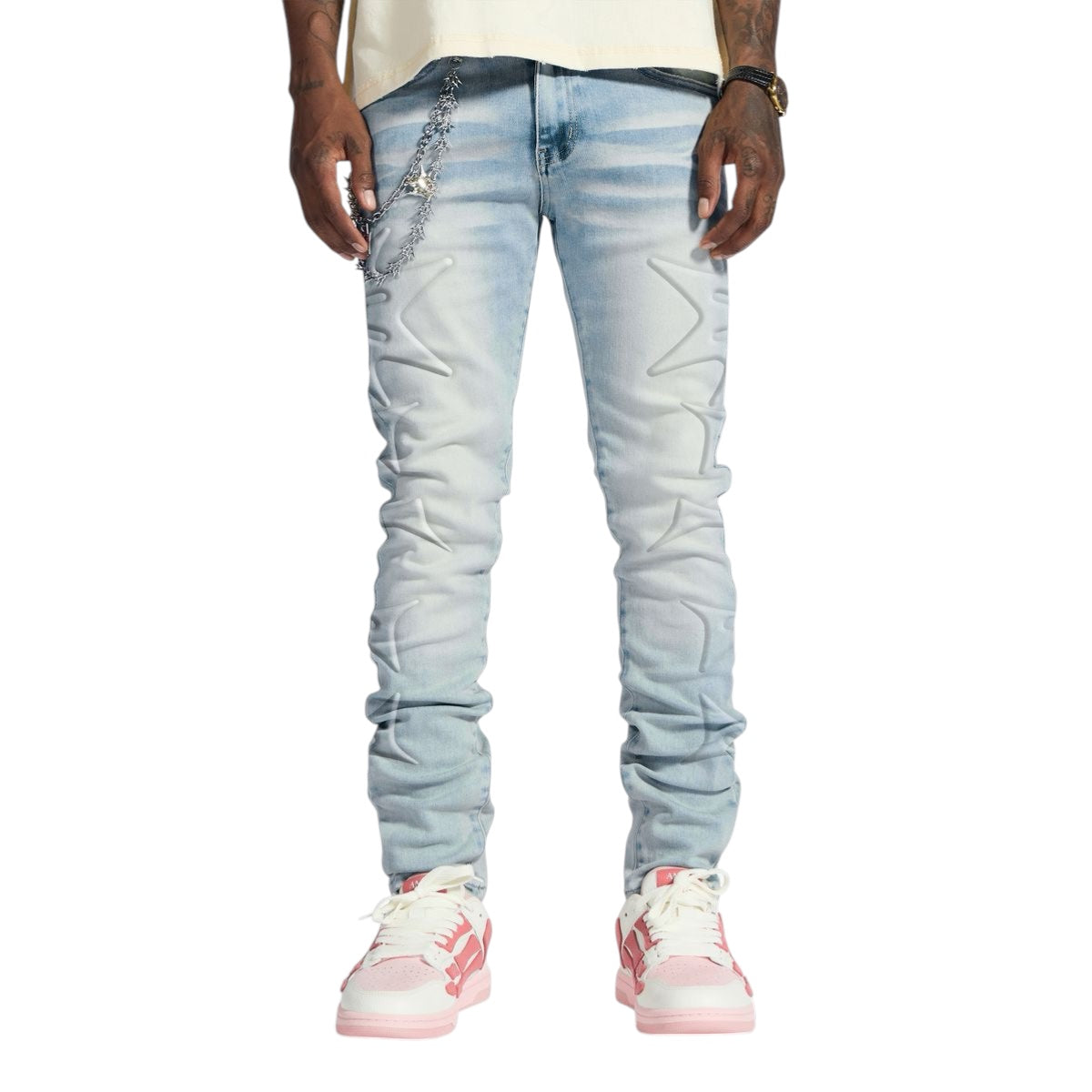 MELEE: Ninja Embossed Skinny Jeans