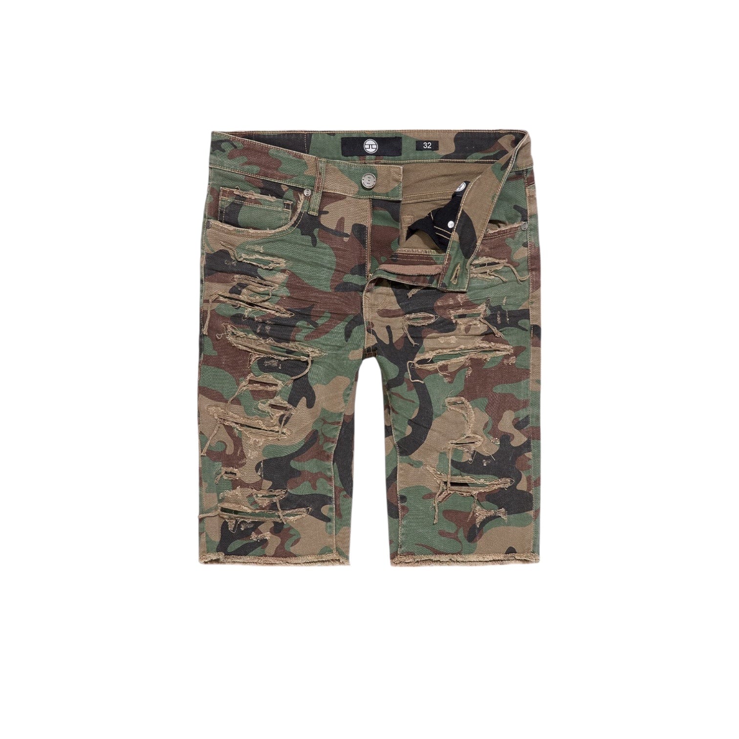 JORDAN CRAIG: Shredded Denim Shorts J3219