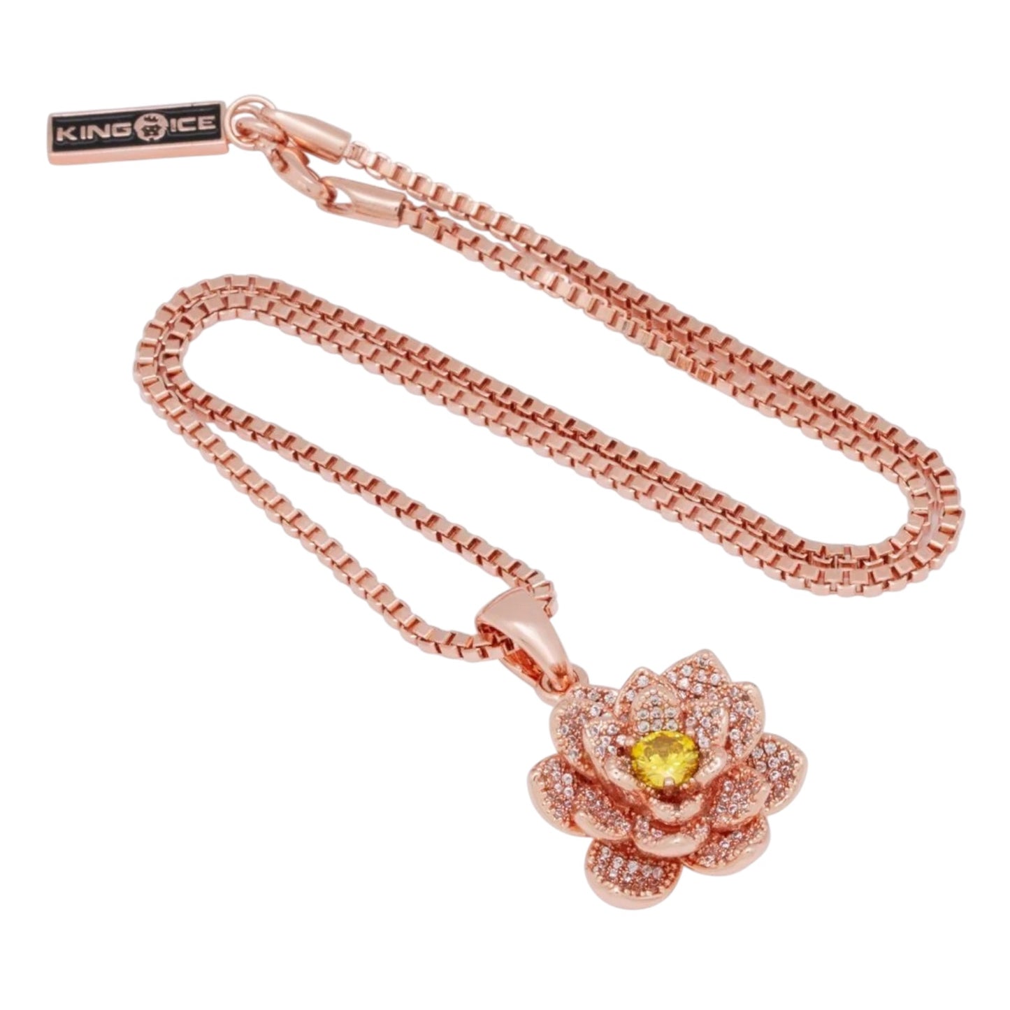 KING ICE: Lotus of Rebirth Necklace