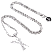 KING ICE: Gold Comb and Scissors Necklace