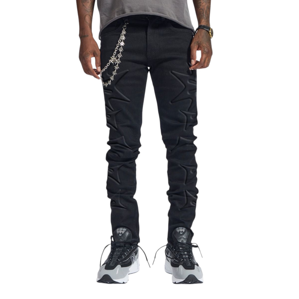 MELEE: Ninja Embossed Skinny Jeans