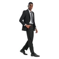 STACY ADAMS: Solid 2pc. Wide Leg Suit SM085W