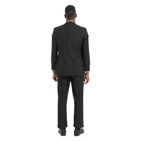 STACY ADAMS: Solid 2pc. Wide Leg Suit SM085W